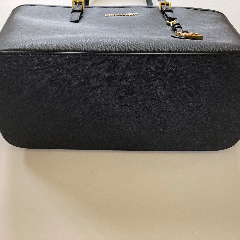 Michael Kors Black Saffiano Leather Large Jet Set Travel TZ Tote/30S4GTVT2L/NEW! - Picture 10 of 15